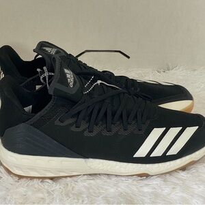 Adidas Icon 4 Baseball Cleat Black & White Shoes Size 12 Men NWT